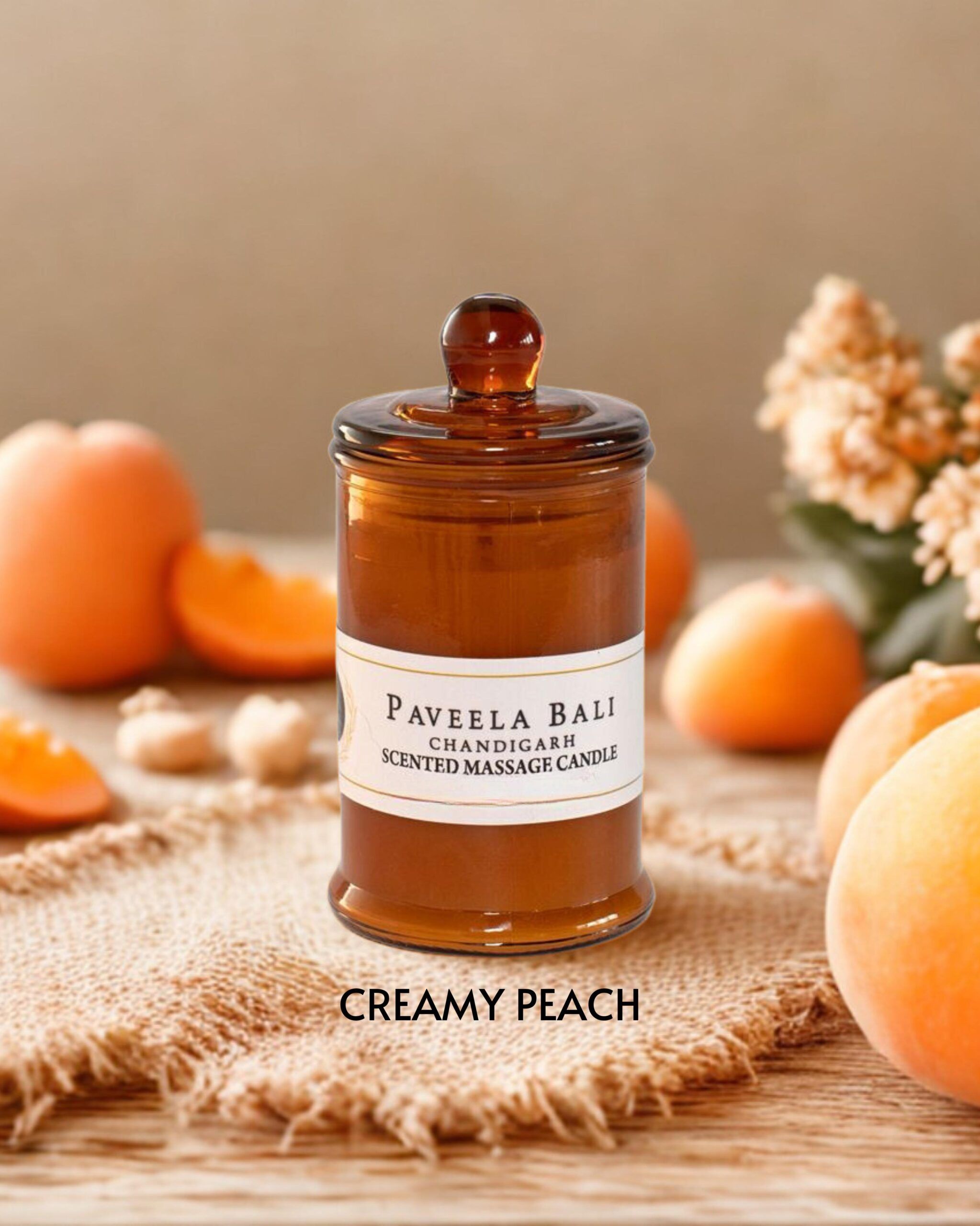 Scented Massage Candle – Creamy Peach (100g) 012
